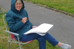 Outdoor Meeting at St Hilda's Church, The Headland August 2020