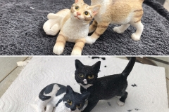 A revamped ornament to honour her cats Daisy & Luigi